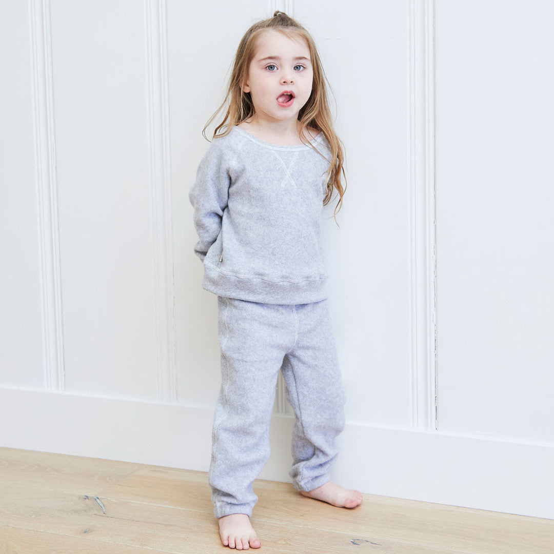 Kid Brushed Fleece Sweatshirt and Sweatpant Sets