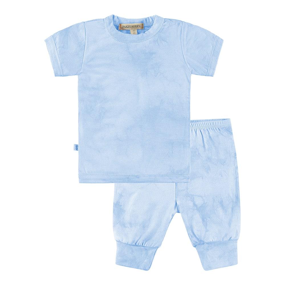 Baby S/S Tee and Legging set-Peace & Love | DRIP BLUE | 0-3m