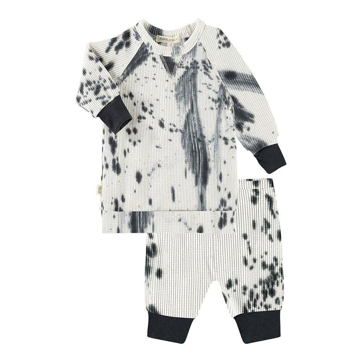 Baby Thermal Splatter Loungewear-Peace & Love | NAVY SPLATTER | 0-3m