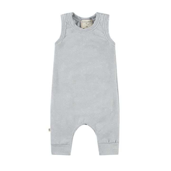 Baby Ultra Light French Terry Burn Out Tank Romper-Whim-zzz